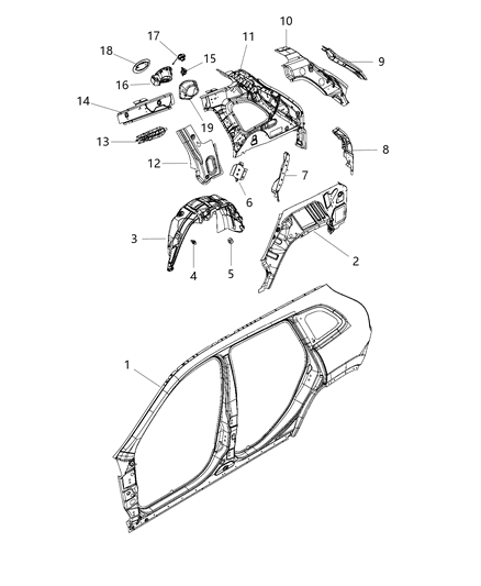 New 2014-2015 Fits Chrysler Grand Cherokee Reinfmnt-Striker Assembly - Part # 68102367AB