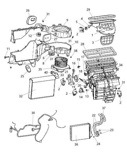 New 2008-2010 Fits Chrysler Grand Cherokee Wiring-A/C And Heater - Part # 68060060AA