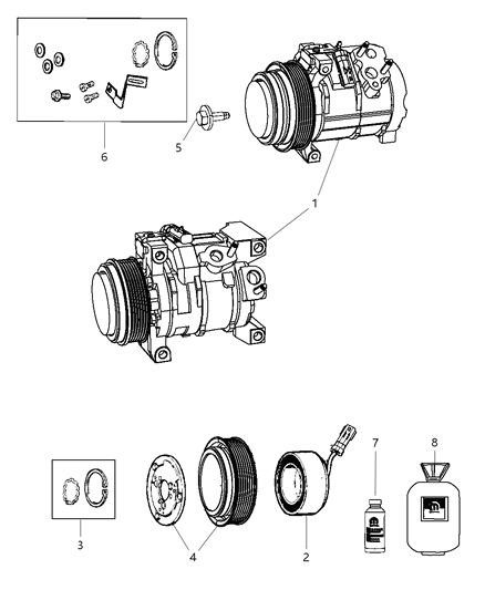 Pulley Hub Kit A/C Compressor
