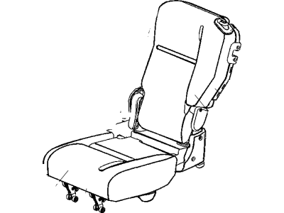 New 2006-2007 Fits Chrysler PT Cruiser Rear Seat Back Cover - Part # 1CX751D5AA