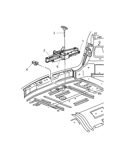 New 2004-2005 Fits Chrysler Pacifica Bolt-Jack - Part # 4719961AA