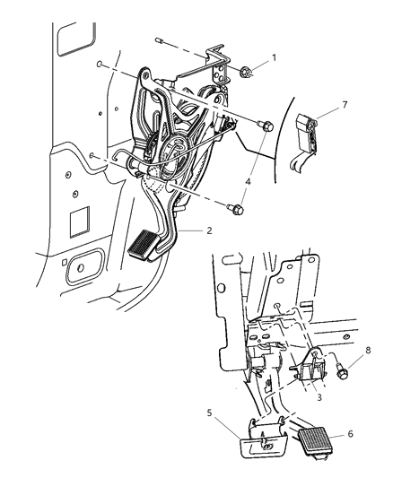 New 2004-2008 Fits Chrysler Pacifica Bracket-Parking Brake - Part # 4678822AA