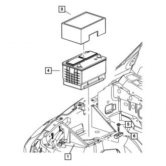 New OEM Vehicle Battery Fits, 2004-2007, 2009-2010 Dodge Dakota - Part # BB65F111AA