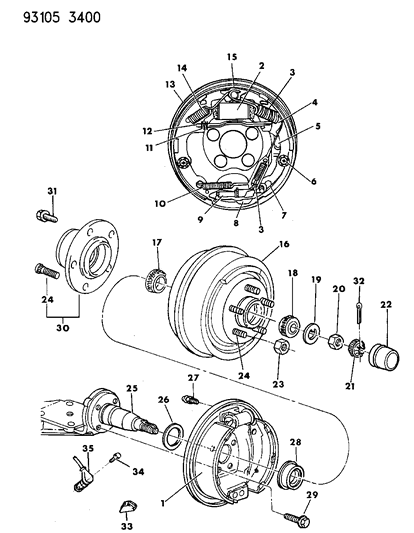 New 1984-1993 Fits Chrysler Dakota Brake Pad Kit - Part # V2012080AB