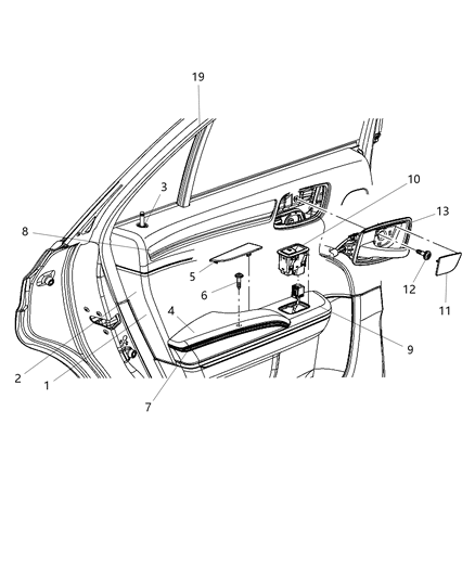 Armrest Rear Door Trim