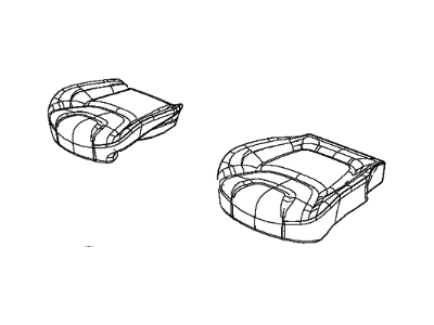New 2016-2018 Fits Chrysler Grand Cherokee Front Seat Cushion Cover - Part # 6CC02DW1AB