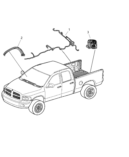 New 2010-2013 Fits Chrysler 1500 Wiring-Trailer Tow - Part # 68049133AA