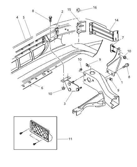 Bracket Bumper Face Support