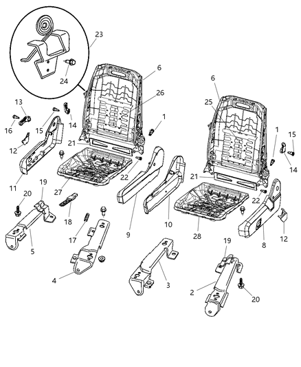 Frame Front Seat Back Includes Recliner And Lumbar