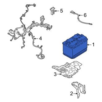 New OEM Vehicle Battery Fits, 2021-2024 Ford Bronco Sport - Part # BEF48H6A