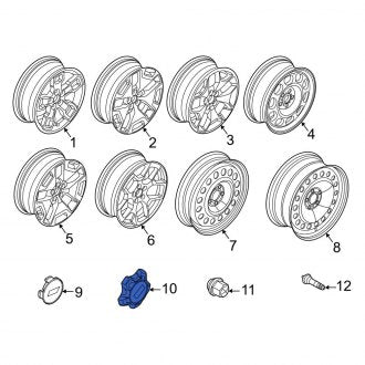 New OEM Wheel Cap Fits, 2021-2023 Ford Bronco Sport - Part # M1PZ1130B