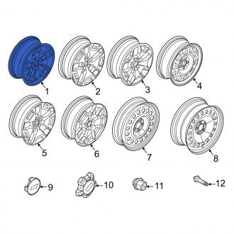 New OEM Wheel Fits, 2021-2023 Ford Bronco Sport - Part # M1PZ1007B