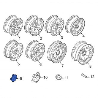 New OEM Wheel Cap Fits, 2021-2023 Ford Bronco Sport - Part # M1PZ1130A