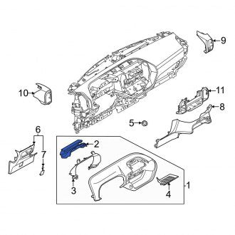 New OEM Upper Instrument Panel Trim Panel Fits, 2021-2023 Ford Bronco Sport - Part # M1PZ7804321AA