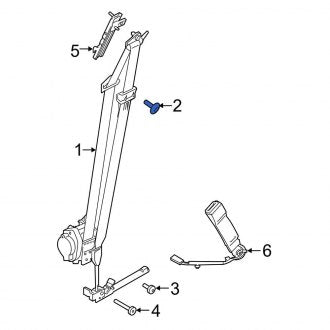 New OEM Upper Seat Belt Lap and Shoulder Belt Screw Fits, 2021-2024 Ford Bronco Sport - Part # W716552S3JA6