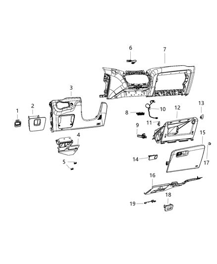 New 2021 Fits Chrysler Grand Cherokee Panel-Instrument Lower - Part # 7CZ99DX9AA
