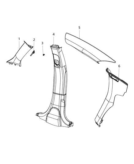 Panel C Pillar Inner Lower, Includes Clips