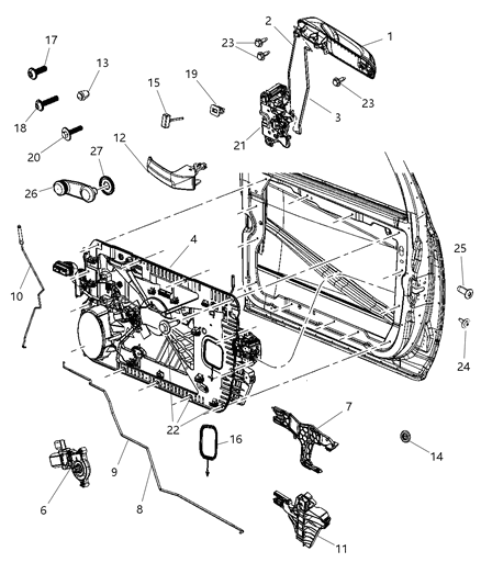 New 2017-2018 Fits Chrysler 1500 Handle-Exterior Door - Part # 1UJ831CLAH