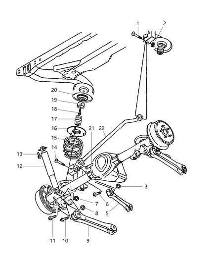 New 1997-2006 Fits Chrysler Wrangler Shock-Suspension - Part # SG23306