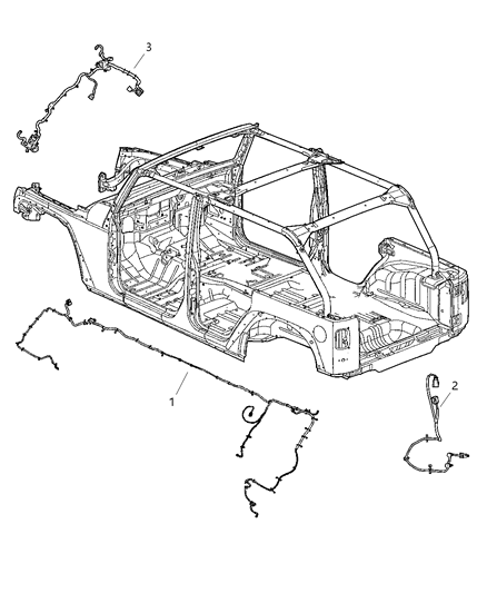 New 2007 Fits Chrysler Wrangler Wiring-Chassis - Part # 56055375AG