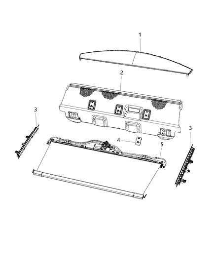 Panel Rear Shelf Between Shade And Glass Only
