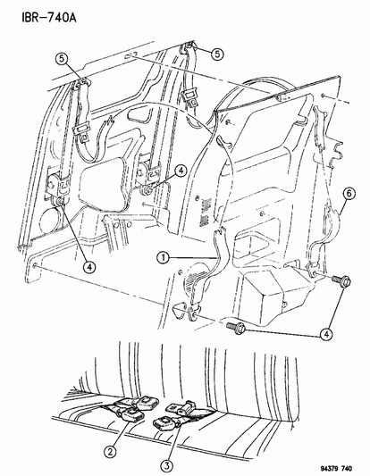Seat Belt, Buckle And Adjuster