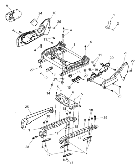 New 2007-2010 Fits Chrysler Grand Cherokee Riser-Seat - Part # 68017853AA