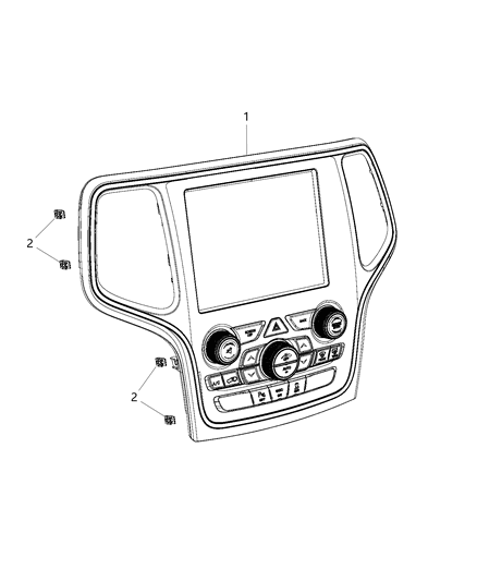 New 2016 Fits Chrysler Grand Cherokee Control-Vehicle Feature Controls - Part # 68254003AD