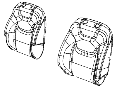 New 2016-2017 Fits Chrysler Grand Cherokee Front Seat Back Cover - Part # 6CV58DX9AB