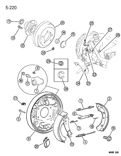 Cylinder, Rear Wheel Brake (3/4)