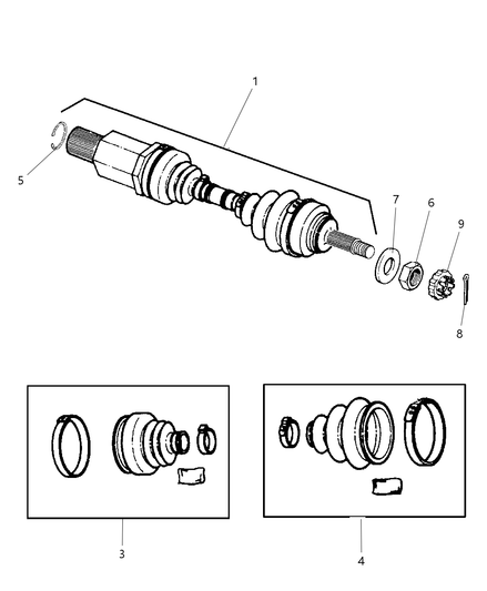Shaft Axle Half