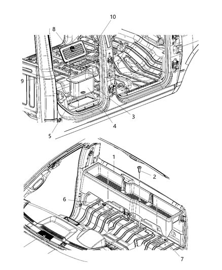 New 2009-2012 Fits Chrysler 1500 Bin-Storage - Part # 1MP70XXXAA