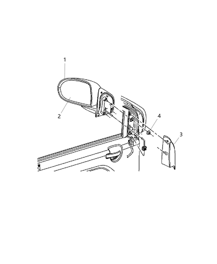 New 2016 Fits Chrysler Patriot Outside Rear-View Mirror Right - Part # 68282436AA