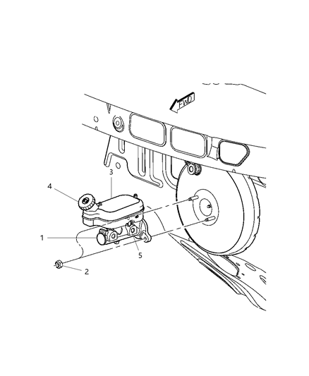 New 2004-2005 Fits Chrysler Grand Caravan, Town & Country Brake Mastr Cylinder - Part # 4721550AB