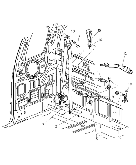 Seat Belt Rear Inner