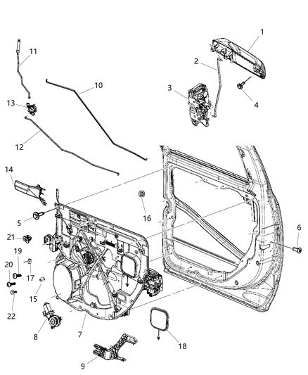 New 2014-2018 Fits Chrysler 1500 Handle-Exterior Door - Part # 1GH19PR4AD
