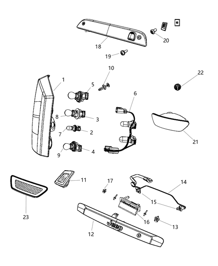 New 2012-2013 Fits Chrysler Caliber, Compass, Patriot Bar-Light Support - Part # ZH33EJRAK