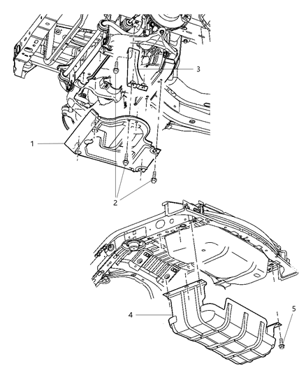 New 2002-2007 Fits Chrysler Liberty Bracket-Skid Plate - Part # 52128544AA
