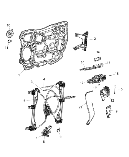 New 2017-2020 Fits Chrysler Pacifica, Voyager Handle-Front Door Exterior - Part # 5RR18KBXAD