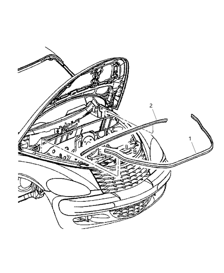 Seal Cowl Screen To Hood Inner Panel