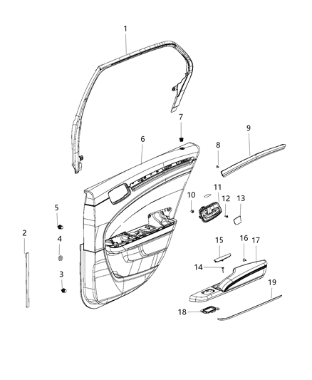 Armrest Rear Door Trim