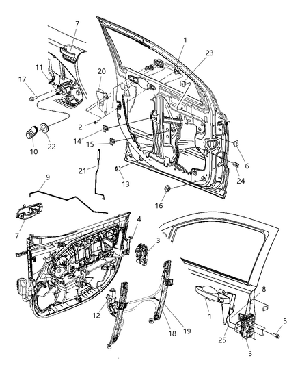 Knob And Push Rod Door Latch