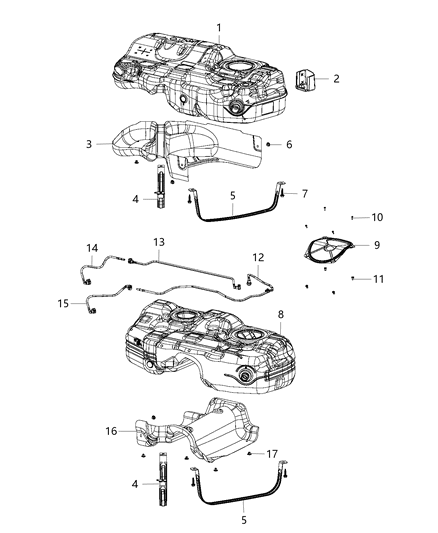New 2014-2020 Fits Chrysler Grand Cherokee Hose-Fuel Supply - Part # 68194866AB