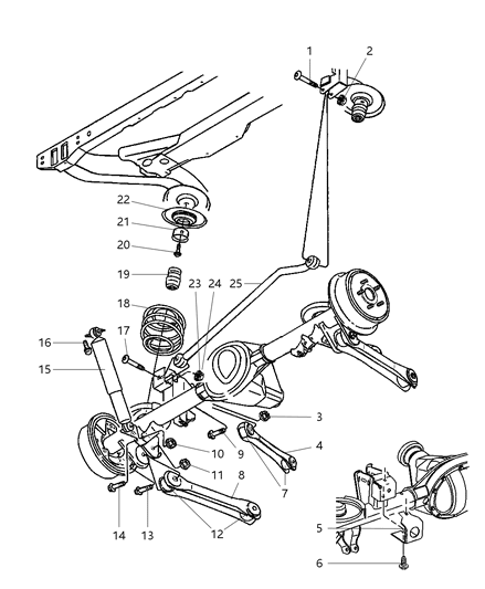 New 2005-2006 Fits Chrysler Wrangler Absorber-Suspension - Part # 56052342AB