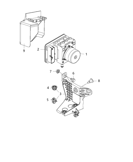 New 2018 Fits Chrysler Renegade Abs Hydraulic Assembly - Part # 68372722AA