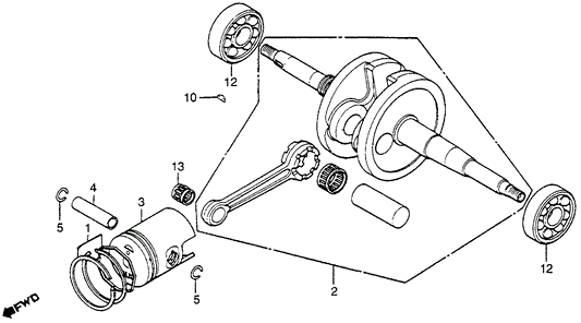 Ring Set, Piston (Over Size) (0.50) (Teikoku) (Replaces 130A3-Ga6-005)