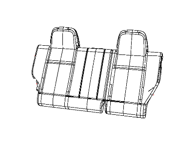 New 2011 Fits Chrysler Caliber, Compass, Patriot Rear Seat Back Cover Left - Part # 1WB19JA6AA