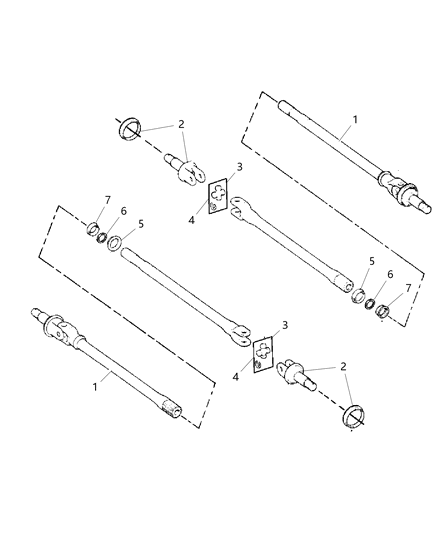 New 2003-2006 Fits Chrysler Wrangler Guide-Axle Shaft - Part # 68002412AA