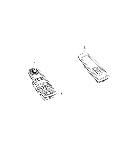New Fits Chrysler Control-Front Door - Part # 1ZP74JXWAA
