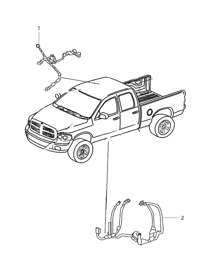 New 2012 Fits Chrysler 3500, 4500, 5500 Wiring-Body - Part # 68089705AC
